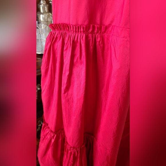 SOLD - MOSCHINO Magenta Red Taffeta Dress - Size: US8; IT42 - Picture 3 of 4